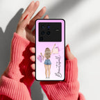 Girl With Bag Customize Name Glass Case For Vivo - ShopOnCliQ