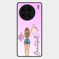 Girl With Bag Glass Case Cover For Vivo X90 Pro 5G