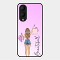 Girl With Bag Glass Case Cover For Vivo Y17S