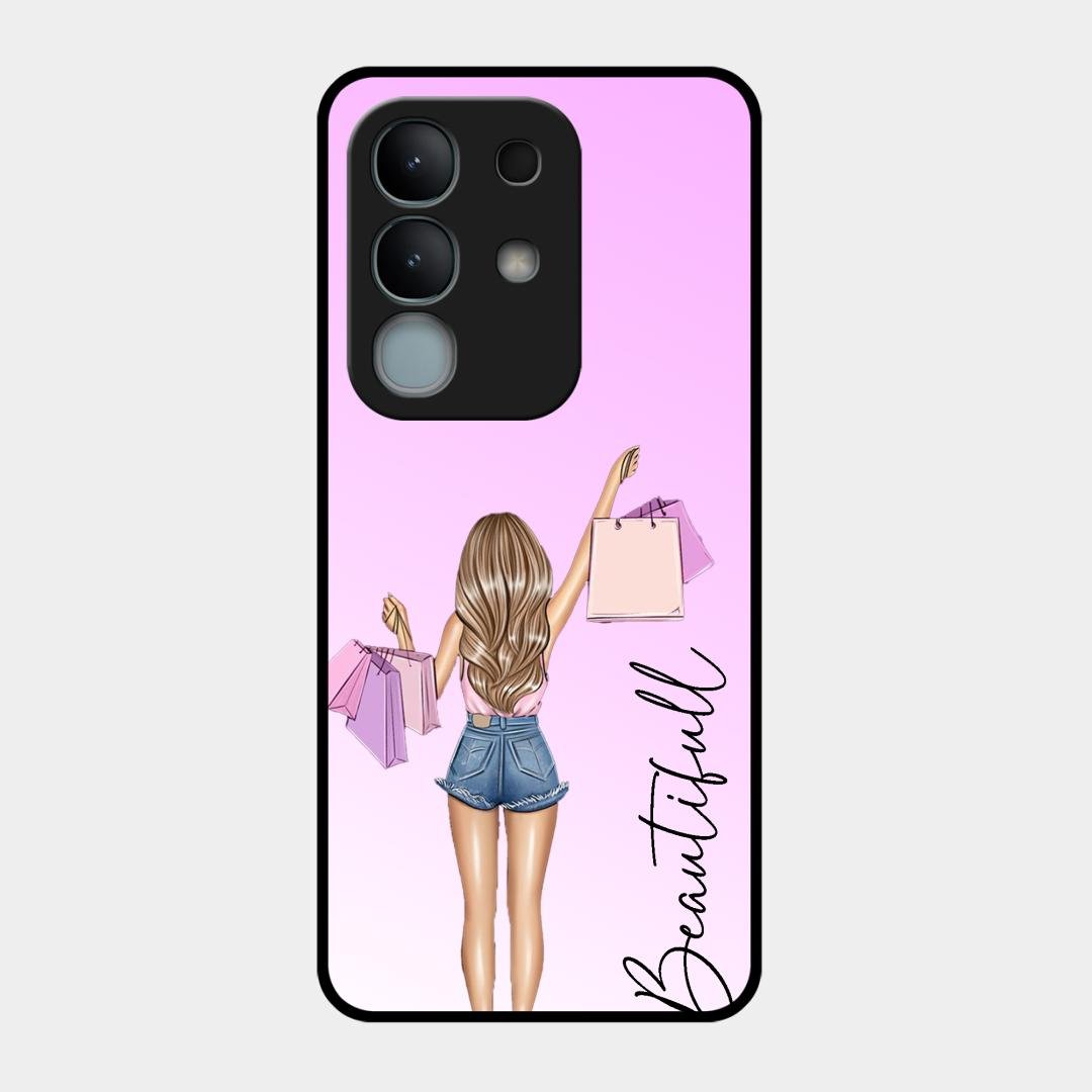 Girl With Bag Glass Case Cover For Vivo Y31 Pro 5G