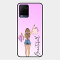 Girl With Bag Glass Case Cover For Vivo Y33S