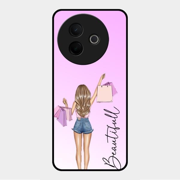Girl With Bag Glass Case Cover For Vivo Y39 5G