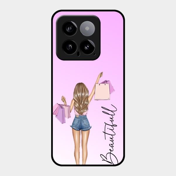 Girl With Bag Glass Case Cover For Xiaomi 14 5G
