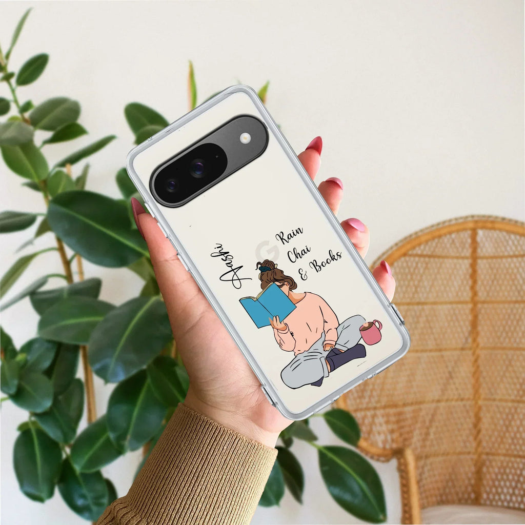 Girl with Book Customize Anti Yellow Case For Google Pixel 9