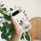 Girl with Book Customize Transparent Silicon Case For Google Pixel 10 Pro XL