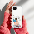 Girl with Book Customize Anti Yellow Clear Case For iPhone 17e