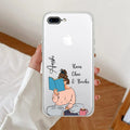 Girl with Book Customize Transparent Silicon Case For iPhone 7 Plus / iPhone 8 Plus