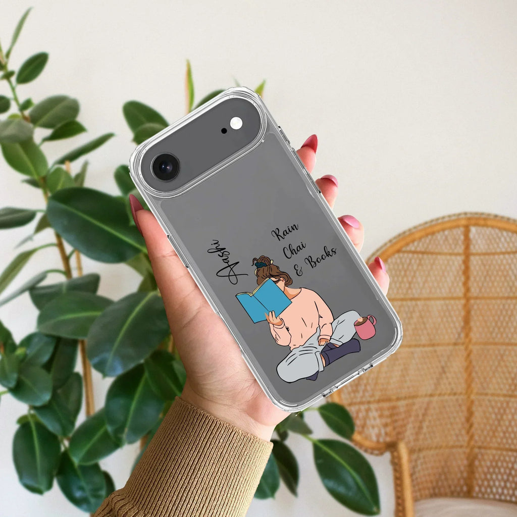 Girl with Book Customize Transparent Silicon Case For iPhone 12 Mini