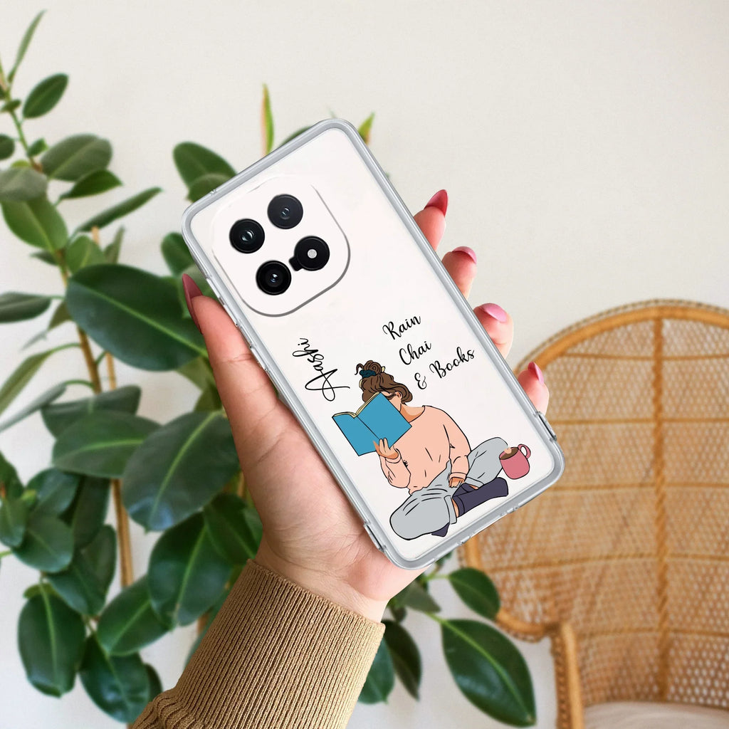 Girl with Book Customize Transparent Silicon Case For iQOO 15 5G