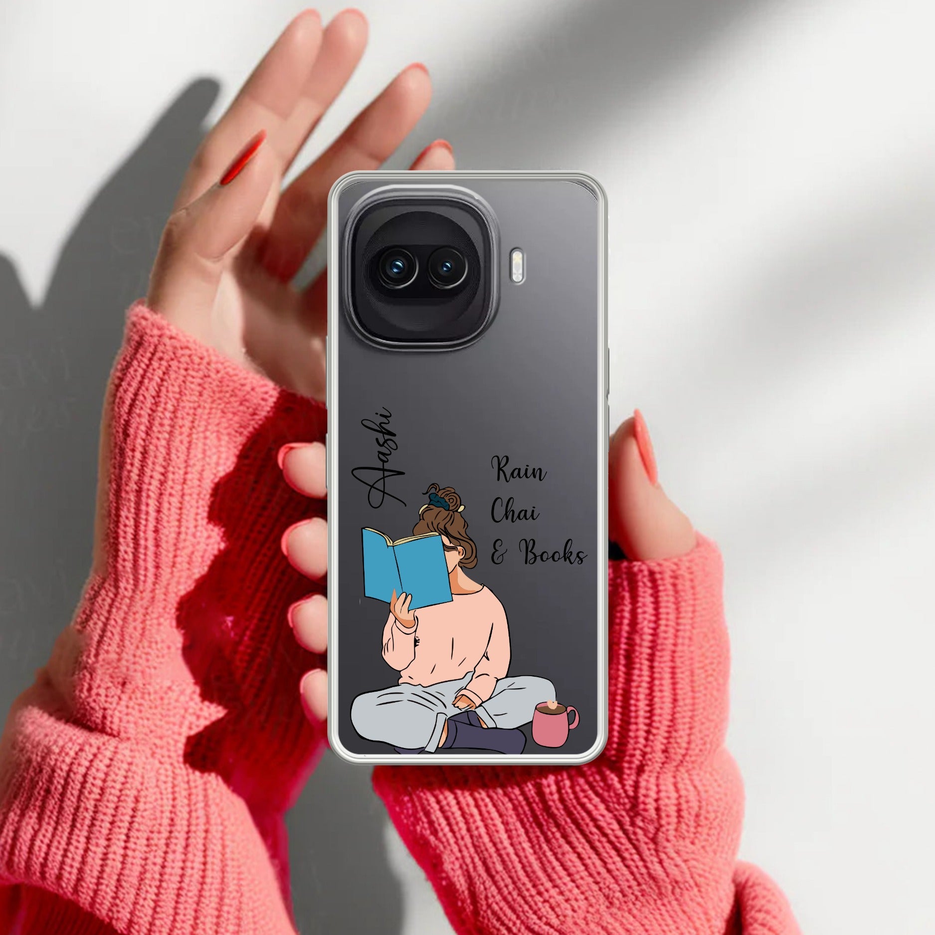 Girl with Book Customize Transparent Silicon Case For iQOO 15R 5G
