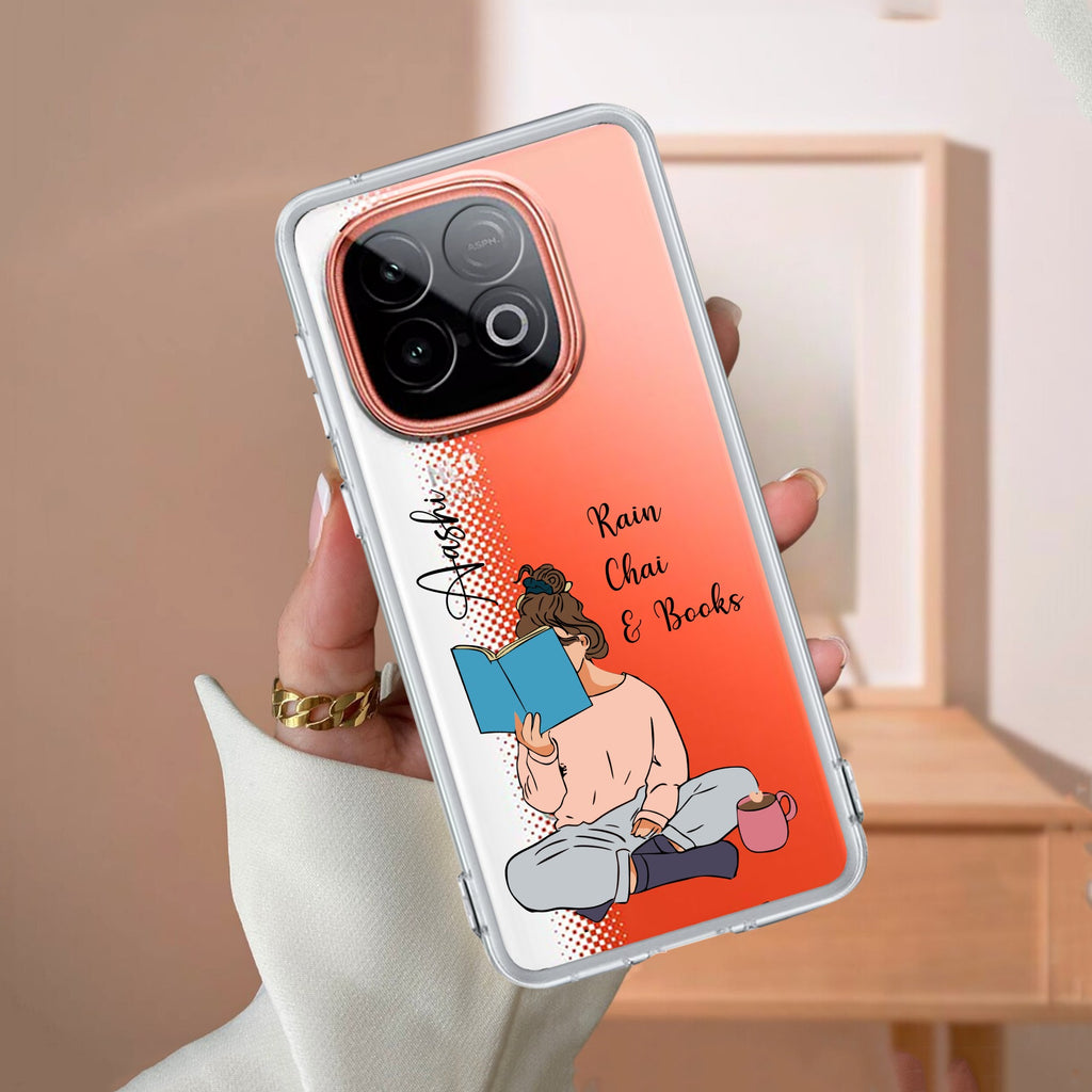 Girl with Book Customize Transparent Silicon Case For iQOO Neo 10 5G