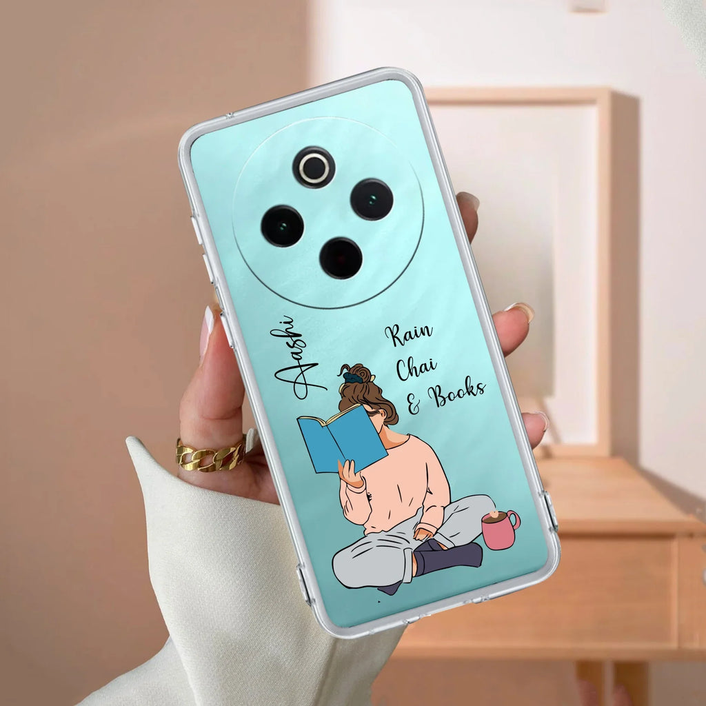 Girl with Book Customize Transparent Silicon Case For iQOO Z10 5G