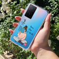 Girl with Book Customize Transparent Silicon Case For iQOO Z7s 5G