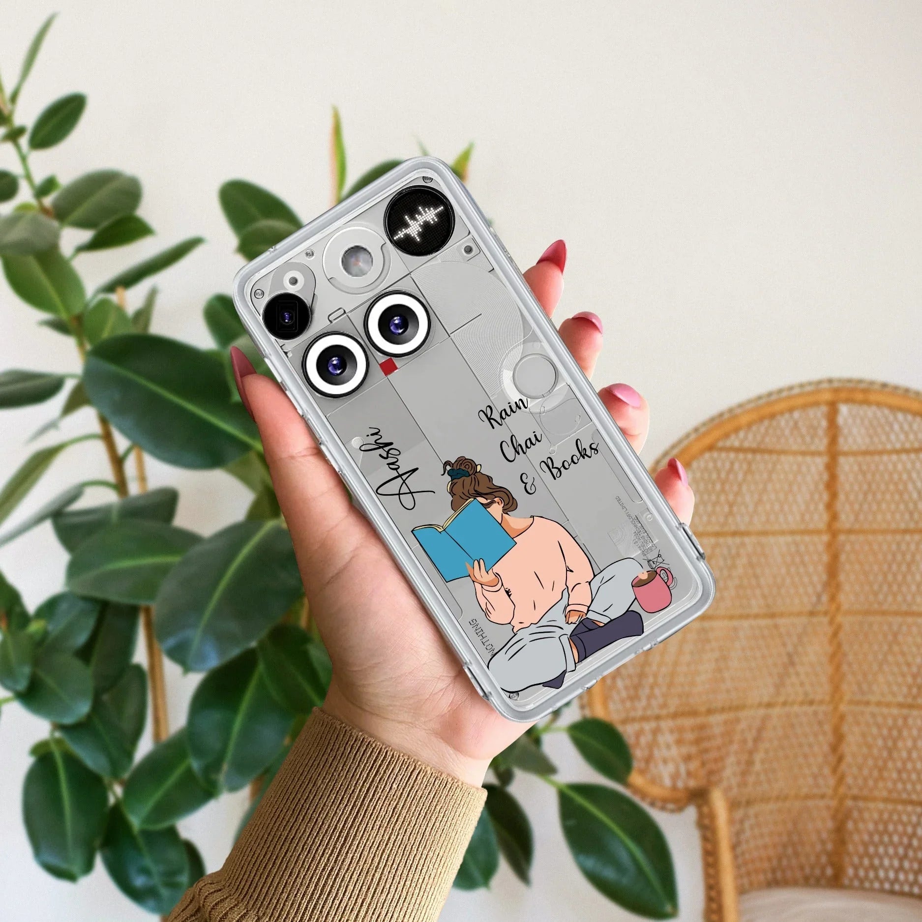 Girl with Book Customize Transparent Silicon Case For Nothing - ShopOnCliQ