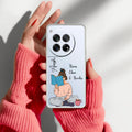 Girl with Book Customize Transparent Silicon Case For OnePlus 12 5G
