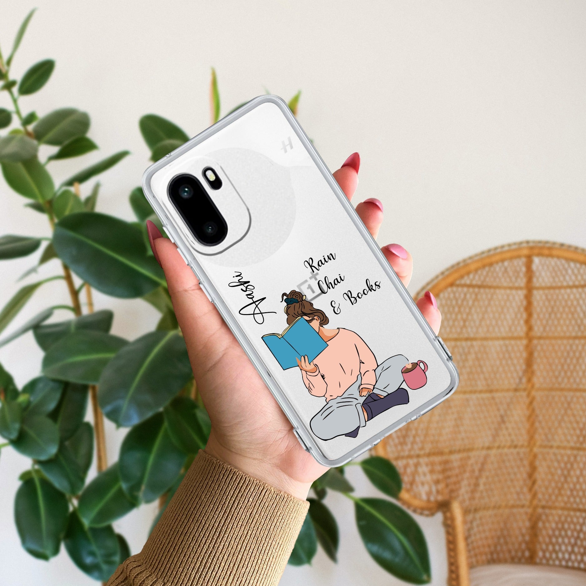 Girl with Book Customize Anti Yellow Case For OnePlus 15R 5G