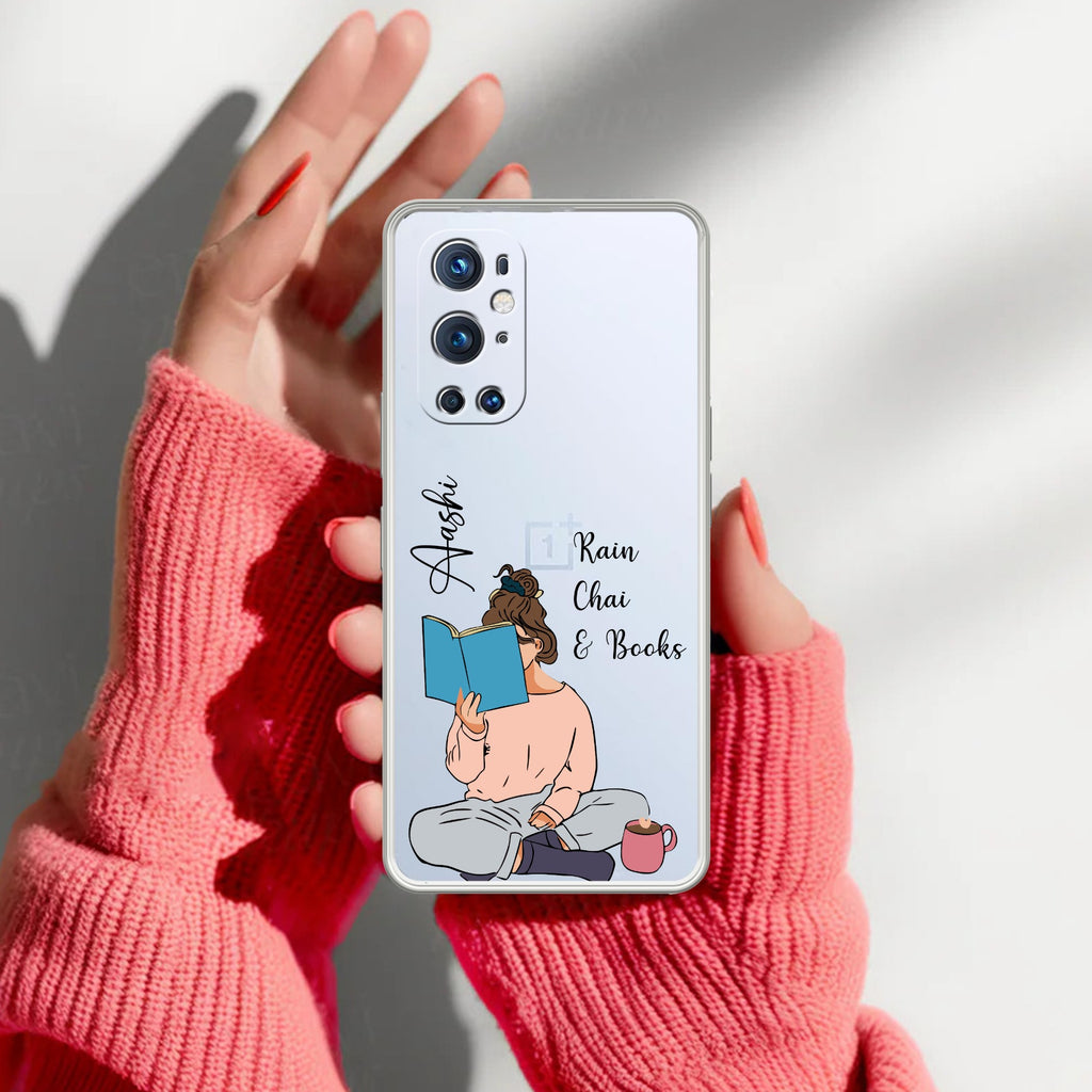 Girl with Book Customize Transparent Silicon Case For OnePlus 9 Pro