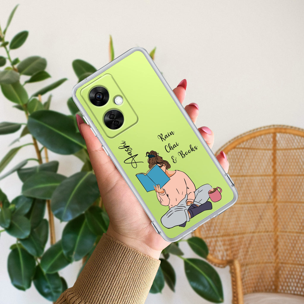 Girl with Book Customize Transparent Silicon Case For OnePlus Nord CE 3 Lite 5G