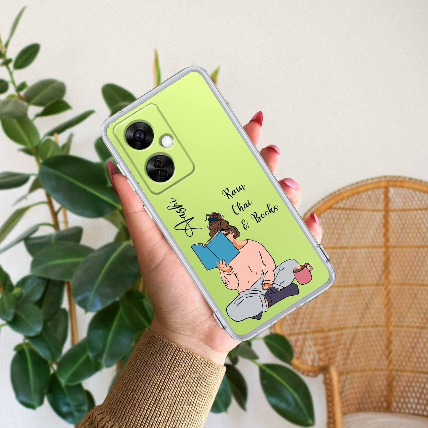 Girl with Book Customize Transparent Silicon Case For OnePlus