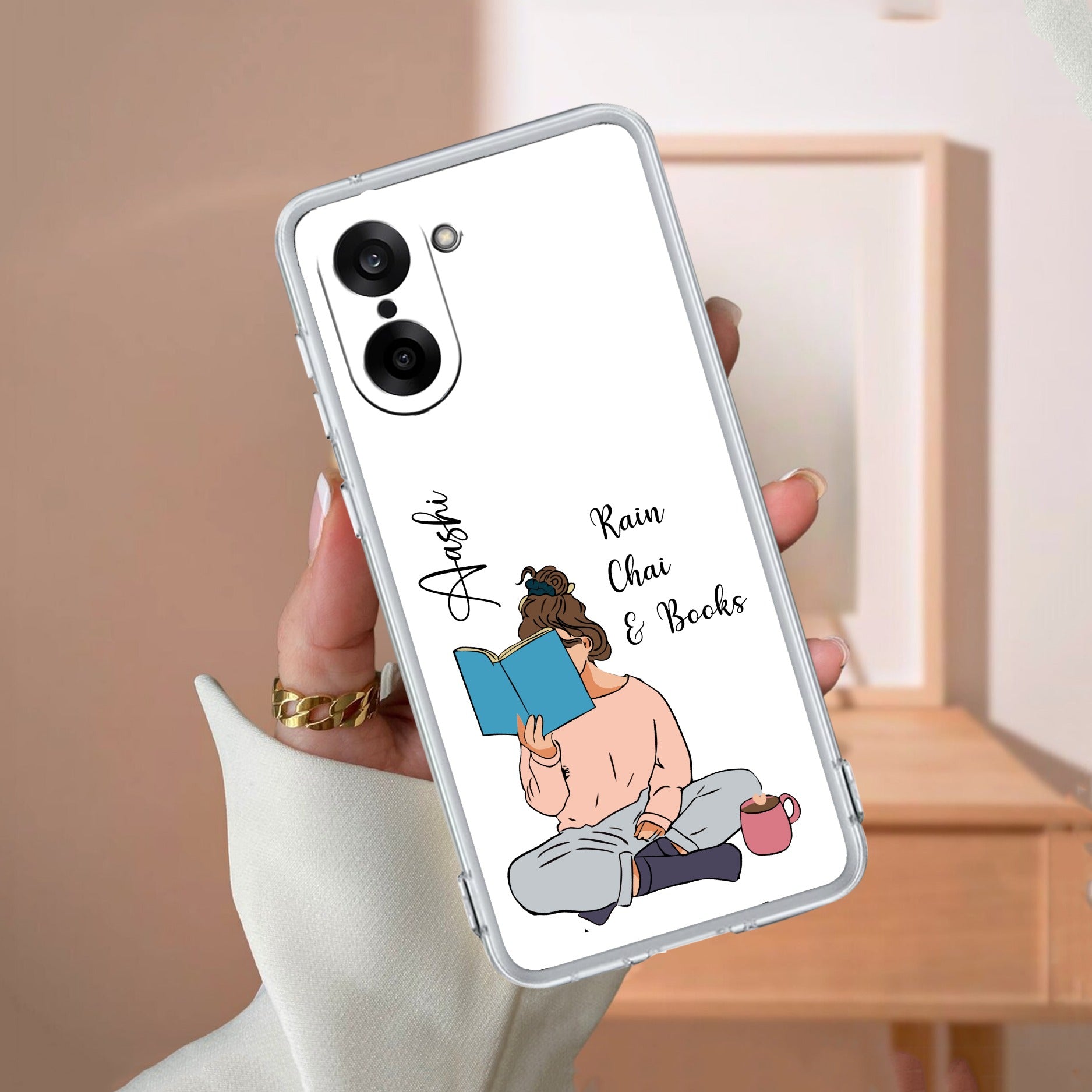 Girl with Book Customize Transparent Silicon Case For OnePlus