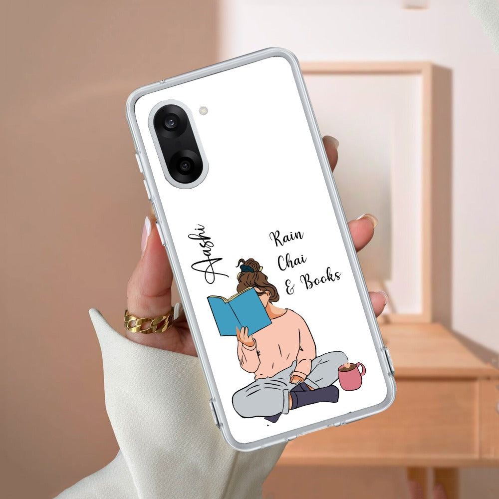 Girl with Book Customize Transparent Silicon Case For OnePlus
