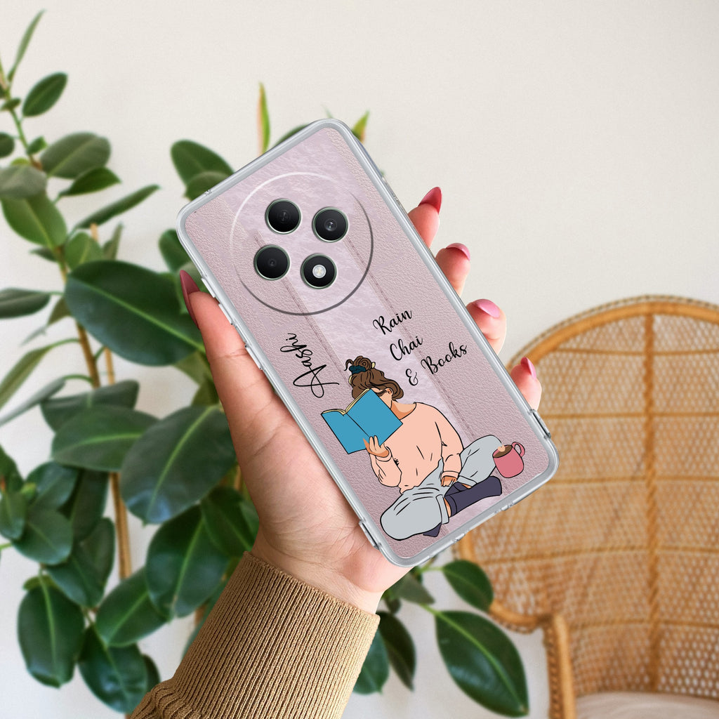 Girl with Book Customize Anti Yellow Case For Oppo F27 Pro Plus 5G
