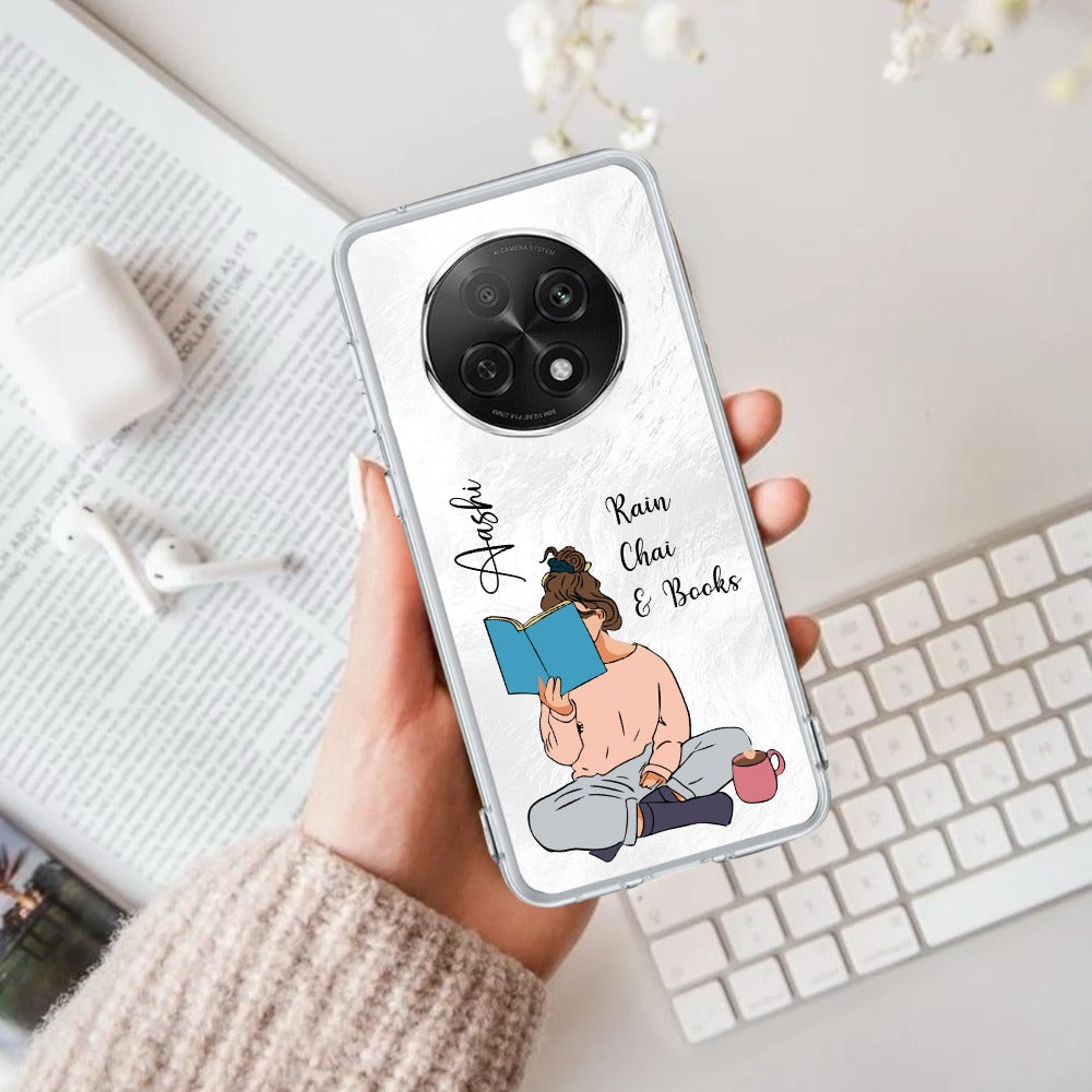 Girl with Book Customize Transparent Silicon Case For Oppo