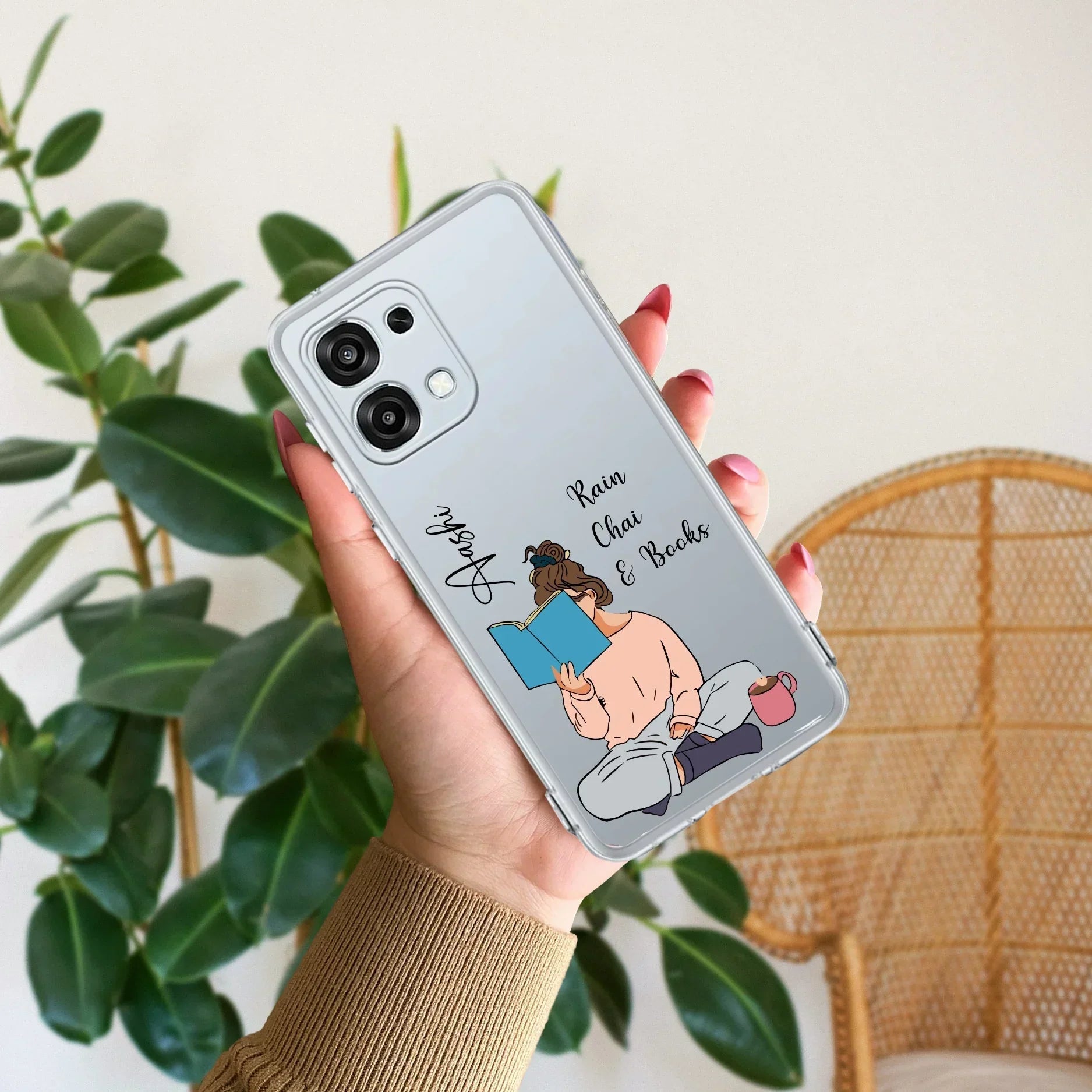 Girl with Book Customize Anti Yellow Case For Oppo F31 5G
