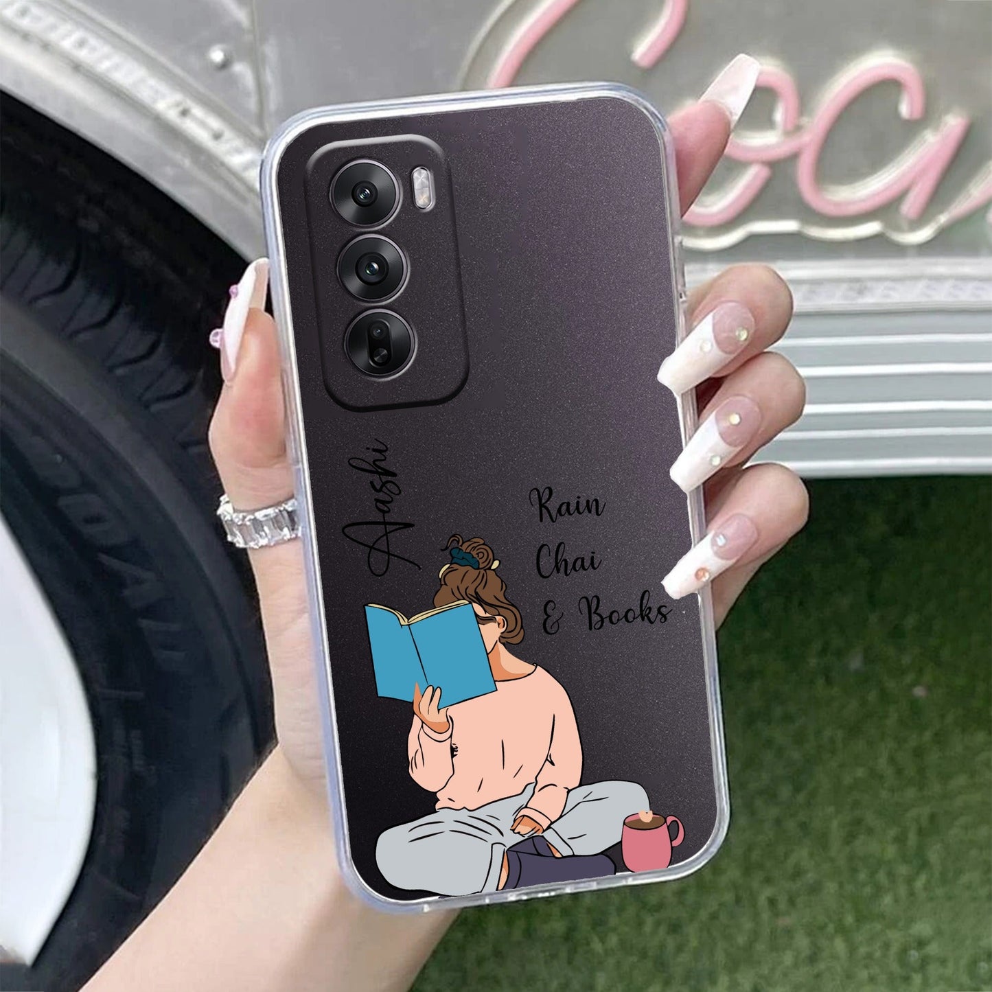 Girl with Book Customize Transparent Silicon Case For Oppo