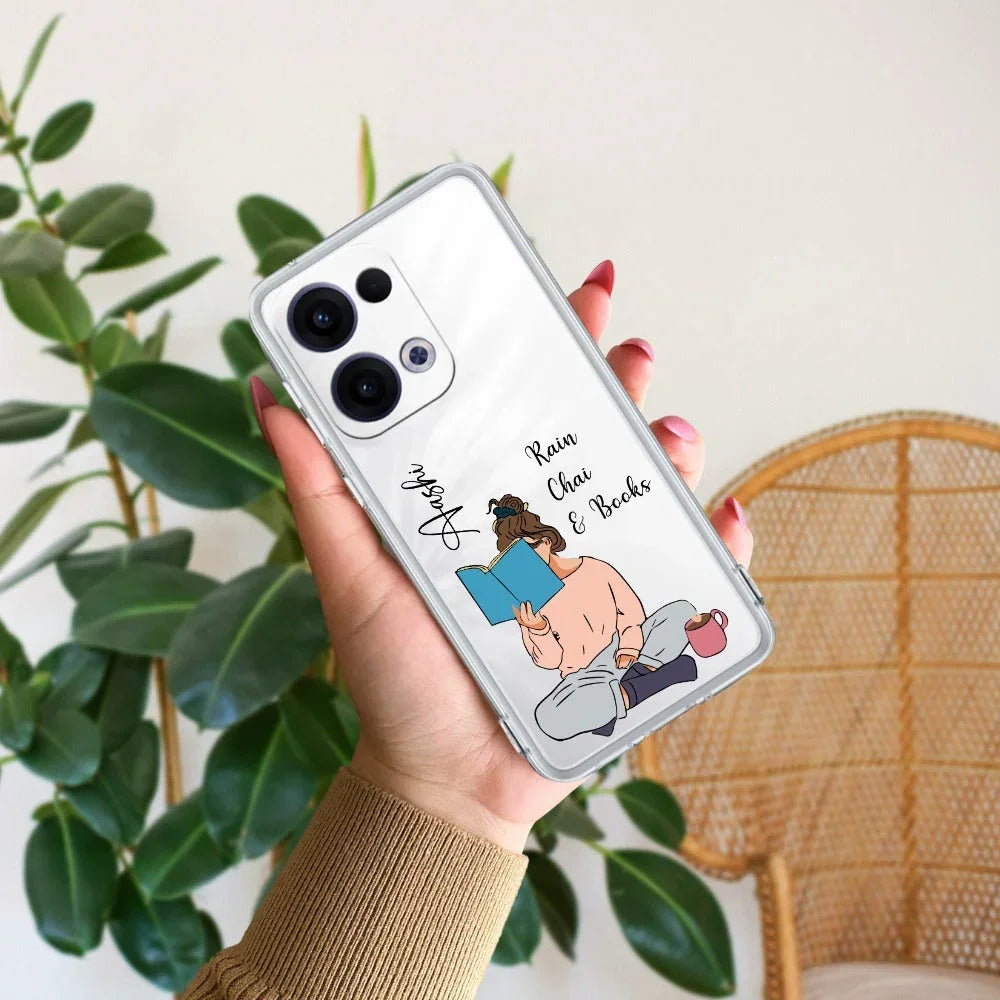 Girl with Book Customize Anti Yellow Case For Oppo Reno 13 5G