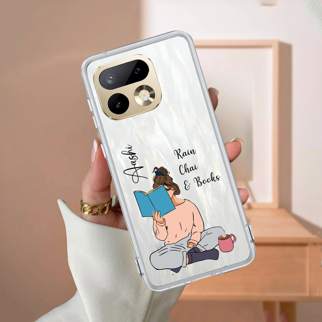 Girl with Book Customize Transparent Silicon Case For Realme 13 Pro Plus 5G
