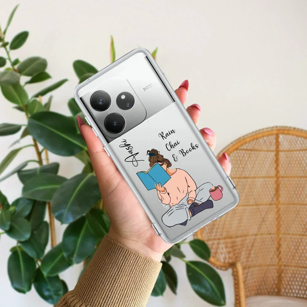 Girl with Book Customize Anti Yelllow Case For Realme GT 6 5G