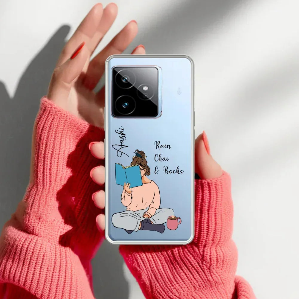 Girl with Book Customize Transparent Silicon Case For Realme GT 7 5G