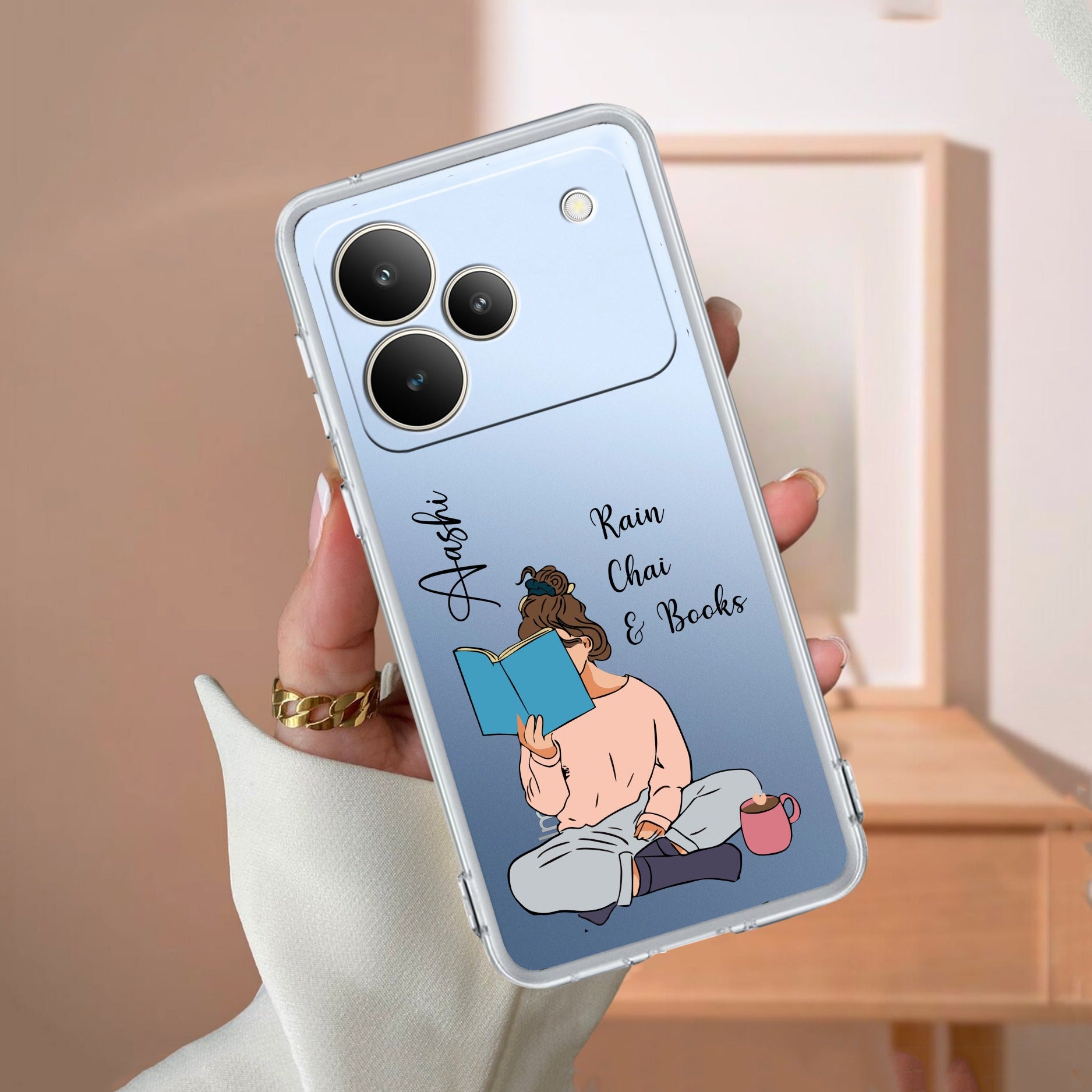 Girl with Book Customize Transparent Silicon Case For Realme P4 5G