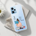 Girl with Book Customize Transparent Silicon Case For Redmi Note 12 5G
