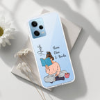 Girl with Book Customize Transparent Silicon Case For Redmi Note 12 5G