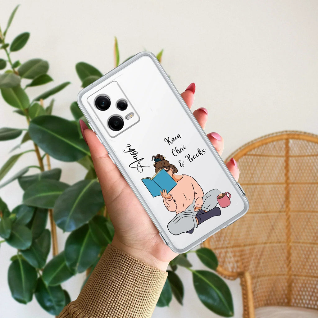 Girl with Book Customize Transparent Silicon Case For Redmi 13C 5G
