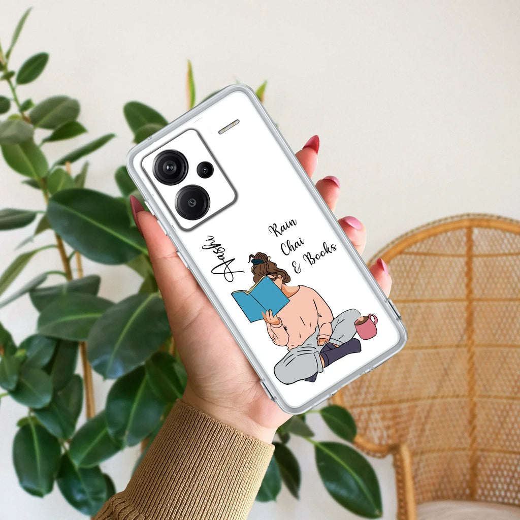 Girl with Book Customize Transparent Silicon Case For Xiaomi 14 5G