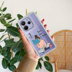 Girl with Book Customize Transparent Silicon Case For Redmi Note 14 5G