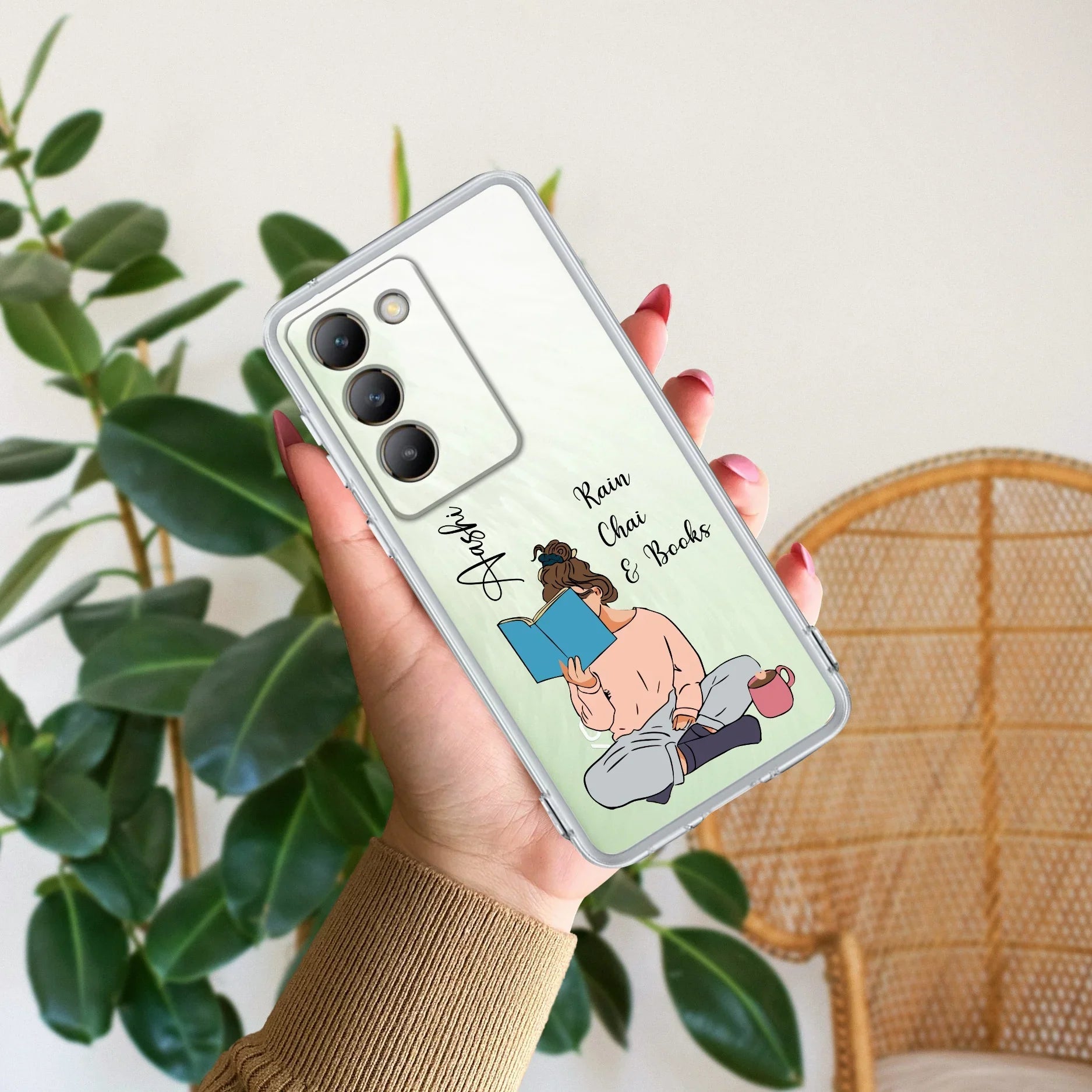 Girl with Book Customize Transparent Silicon Case For Vivo - ShopOnCliQ