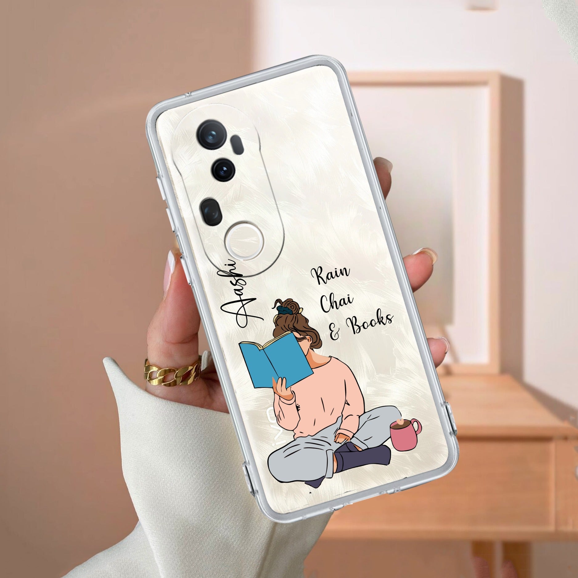 Girl with Book Customize Transparent Silicon Case For Vivo