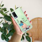 Girl with Book Customize Transparent Silicon Case For Vivo V21e 5G