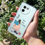 Girl with Book Customize Transparent Silicon Case For Vivo V30e 5G