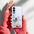 Girl with Book Customize Transparent Silicon Case For Vivo V70 FE 5G