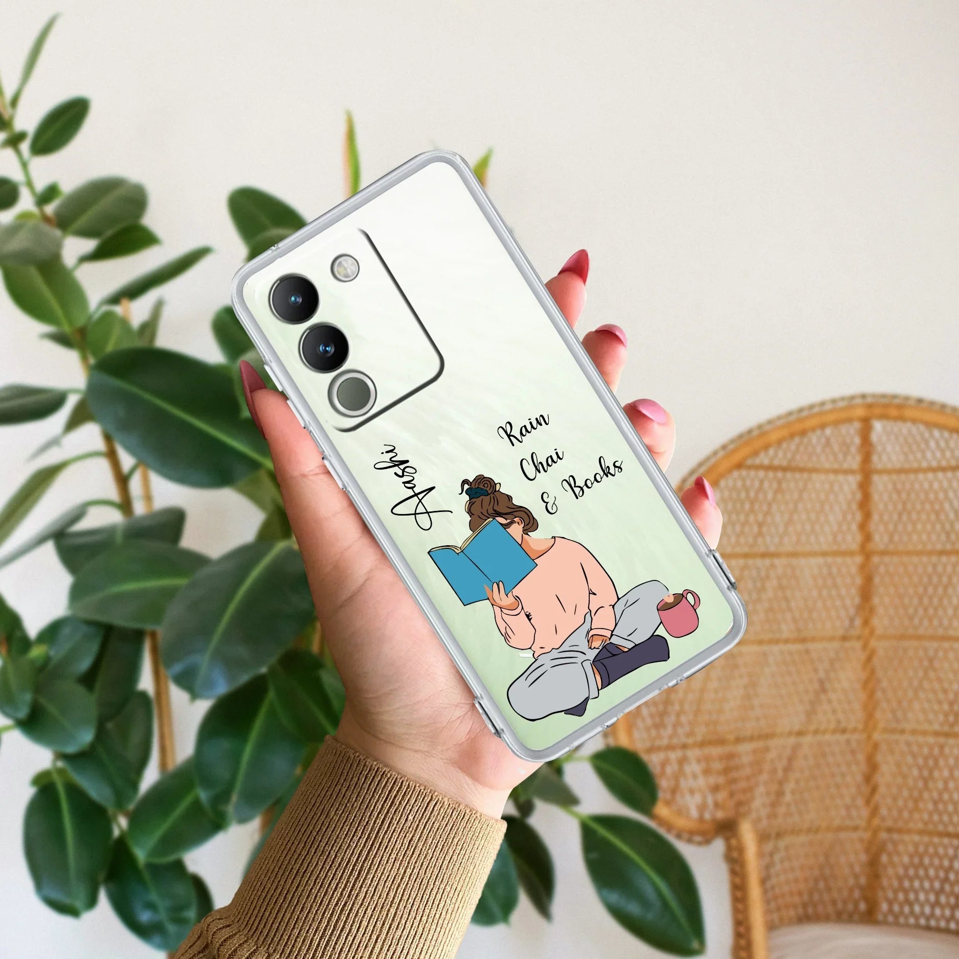 Girl with Book Customize Transparent Silicon Case For Vivo - ShopOnCliQ