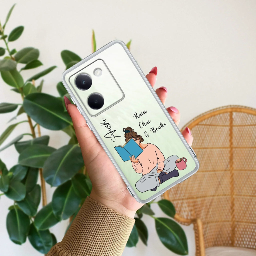 Girl with Book Customize Transparent Silicon Case For Vivo X200 5G