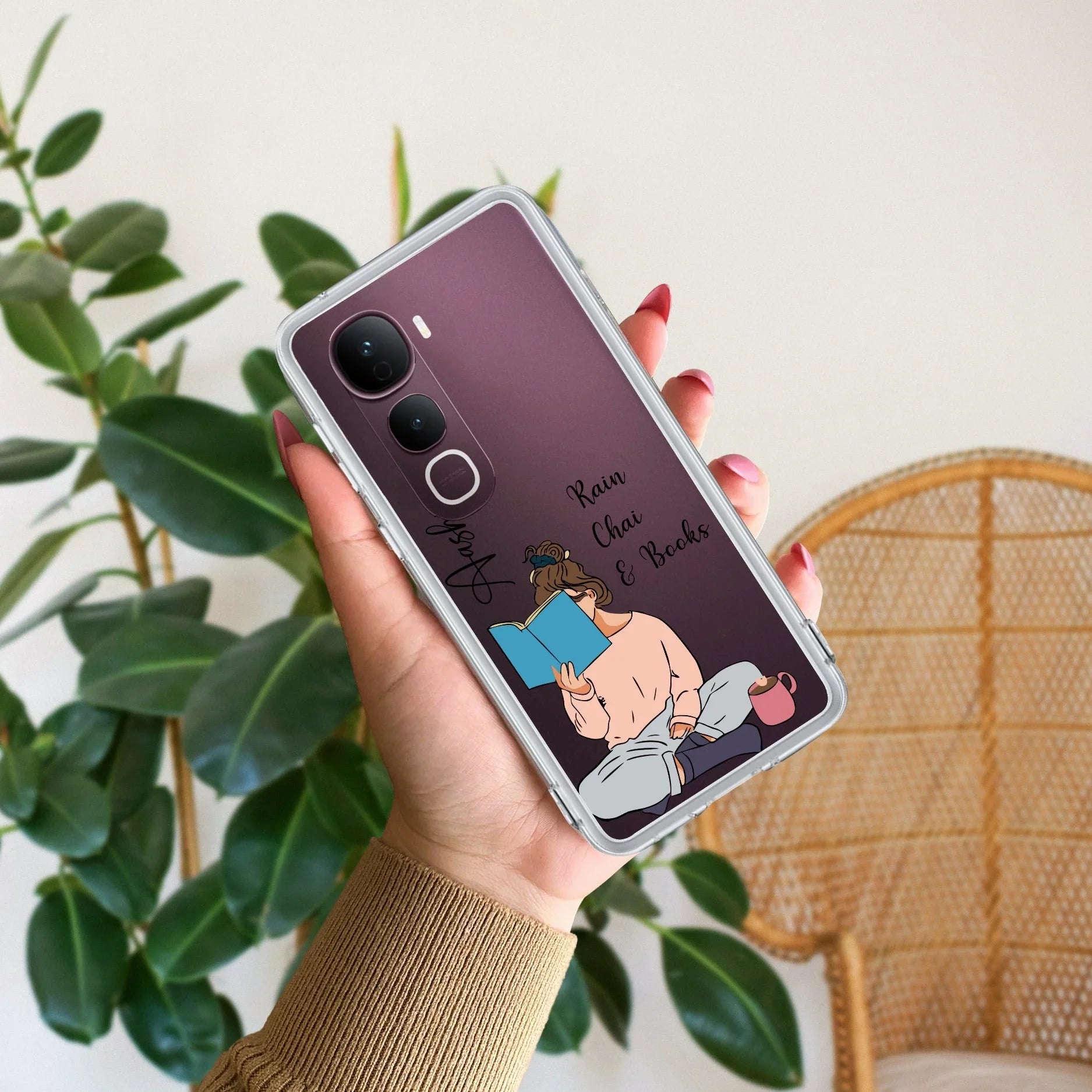 Girl with Book Customize Transparent Silicon Case For Vivo - ShopOnCliQ