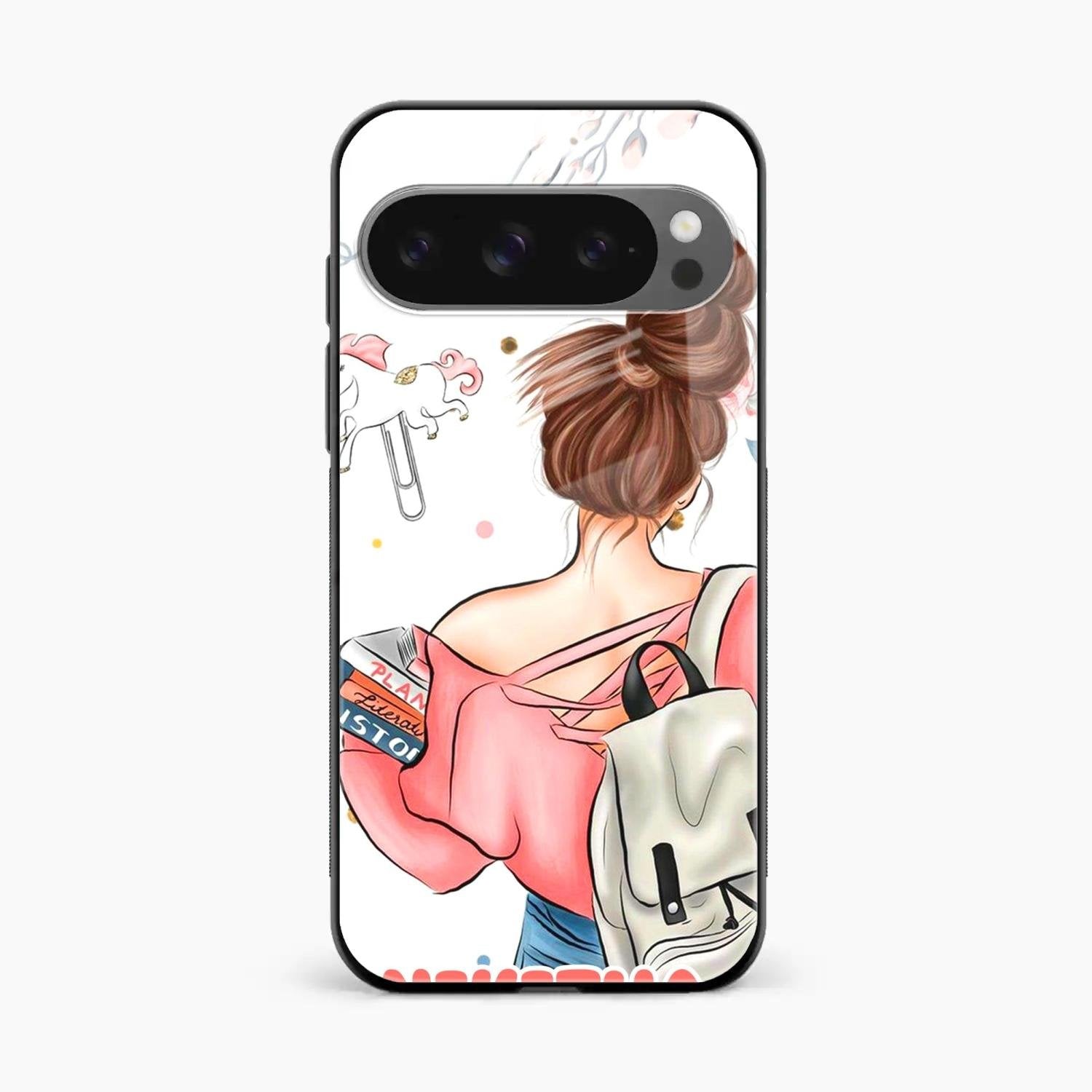 Girl With Book Glossy Metal Case Cover For Google Pixel 10 Pro