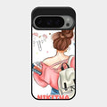 Girl With Book Glossy Metal Case Cover For Google Pixel 9 Pro 5G
