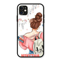 Girl With Book Glossy Metal Case Cover For iPhone 11